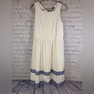 Gibson X Hi Sugarplum Ravello Geo Trim Fiesta Party Casual Vacation Sun Dress M